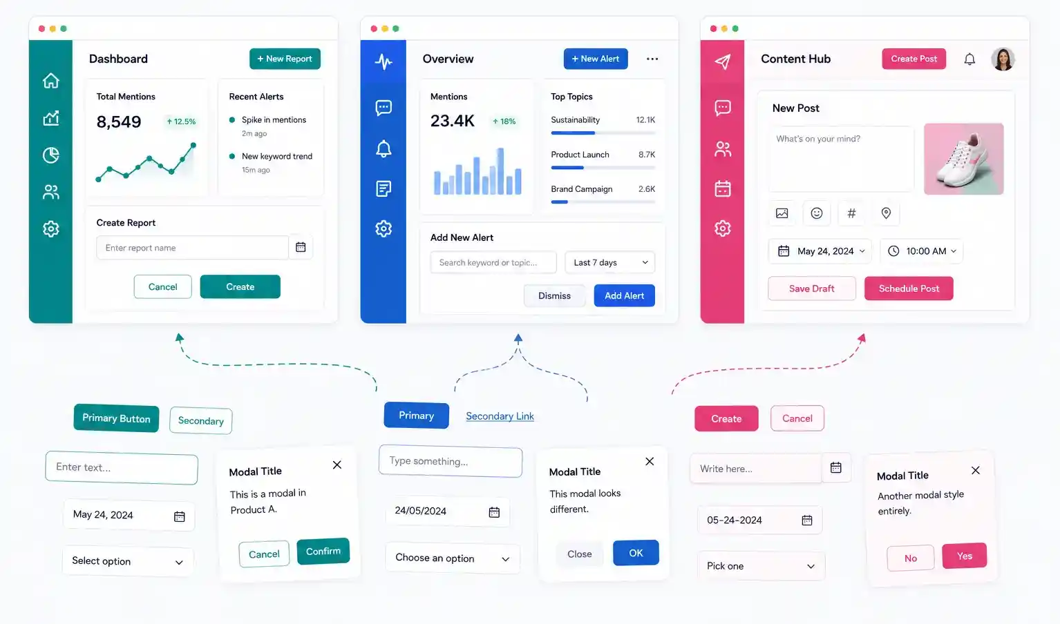 Shared component library across product teams