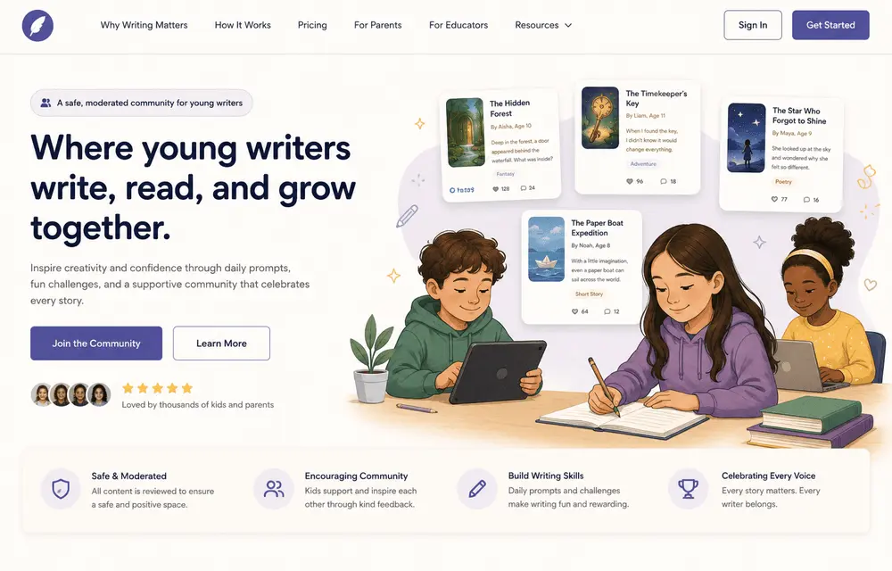 Helping an online edtech ship their MVP for a creative writing platform