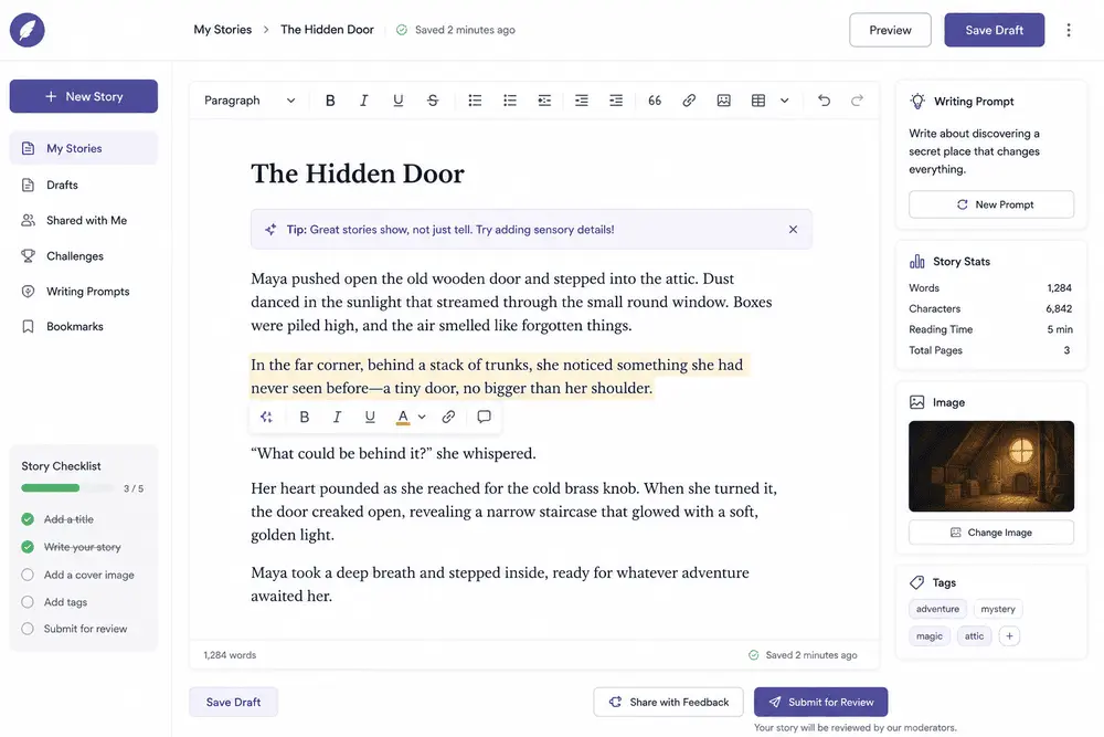 Story editor